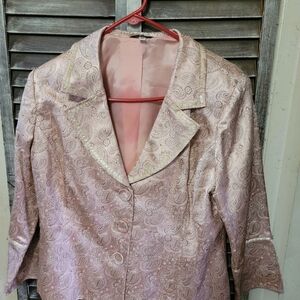 Vintage Pink Paisley Silk Women's Jacket